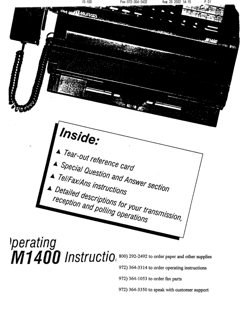 Murata M-1400 operating instructions