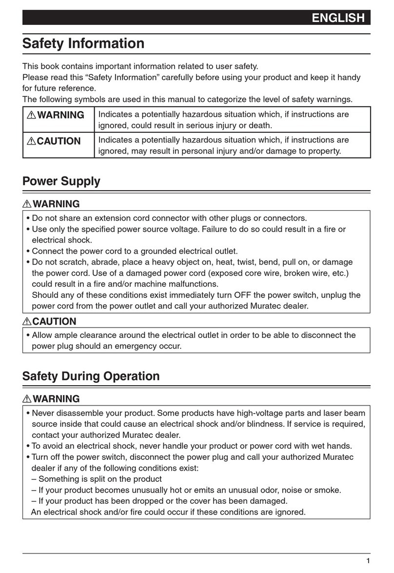 Muratec DOWNLOAD NOW Safety information