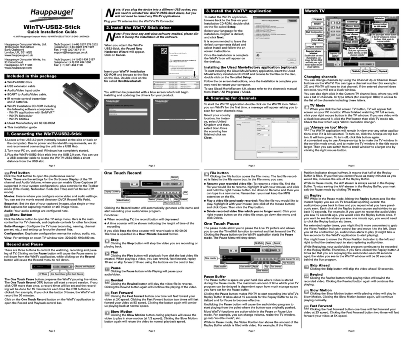 Hauppauge WINTV-USB2 STICK QI User manual