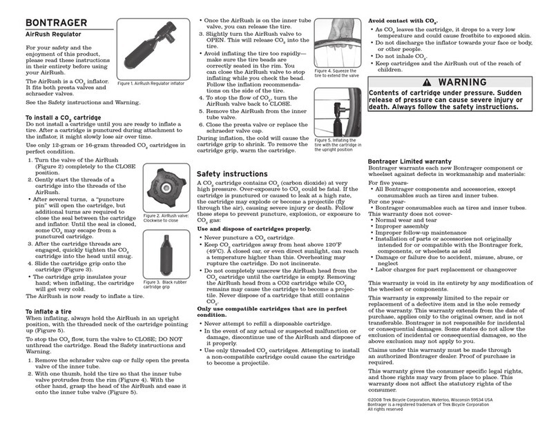 Bontrager AIR RUSH REGULATOR manual