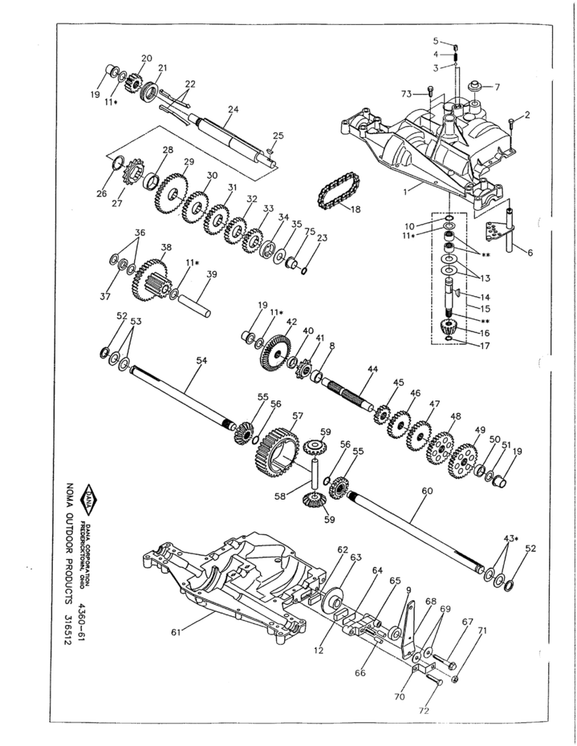 DANA 4360-61 parts list