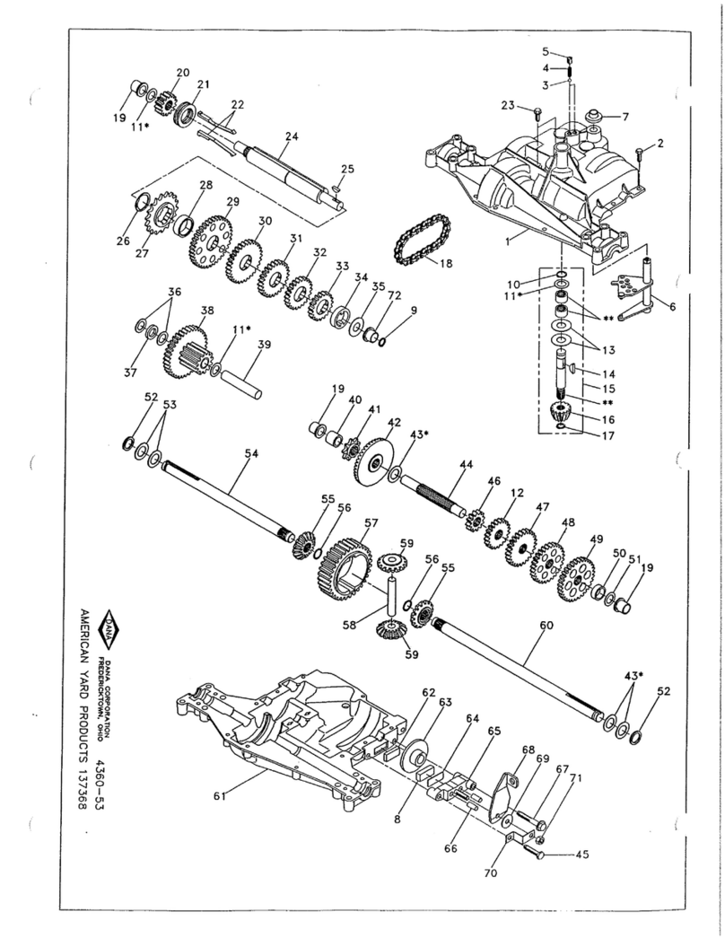DANA 4360-53 parts list