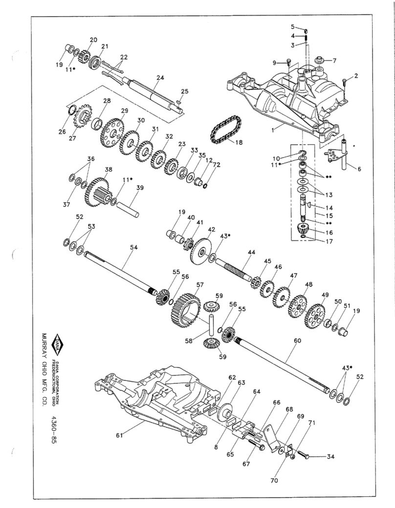 DANA 4360-85 parts list