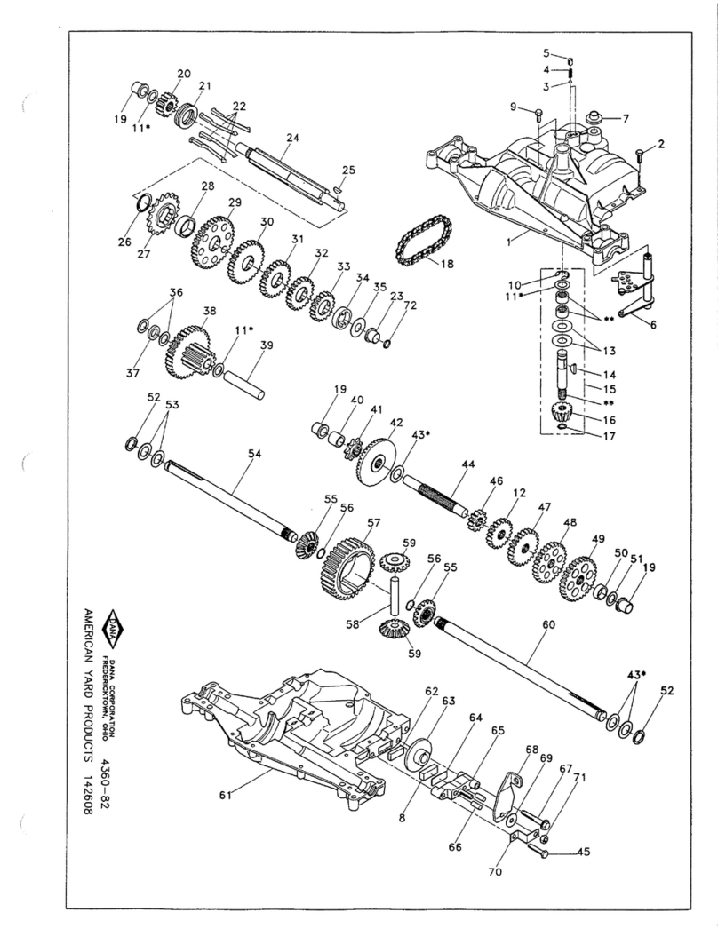 DANA 4360-82 parts list