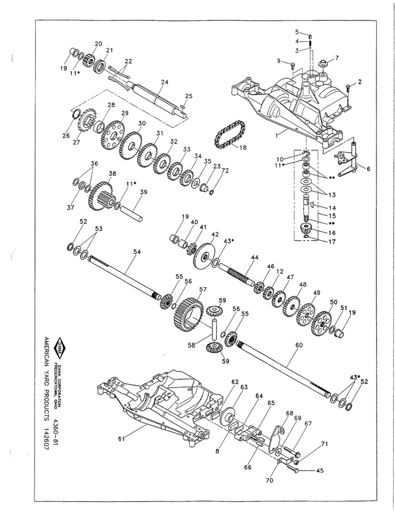 DANA 4360-81 parts list