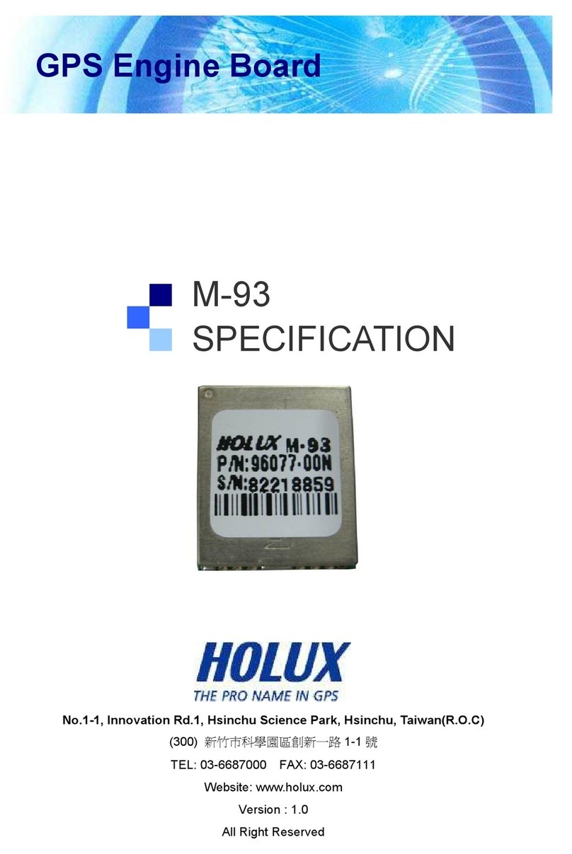 Holux M-93 SPECIFICATION V1.0 User manual Holux M-93 SPECIFICATION V1.0 User manual