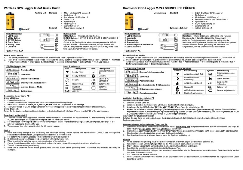 Holux M-241 quick guide