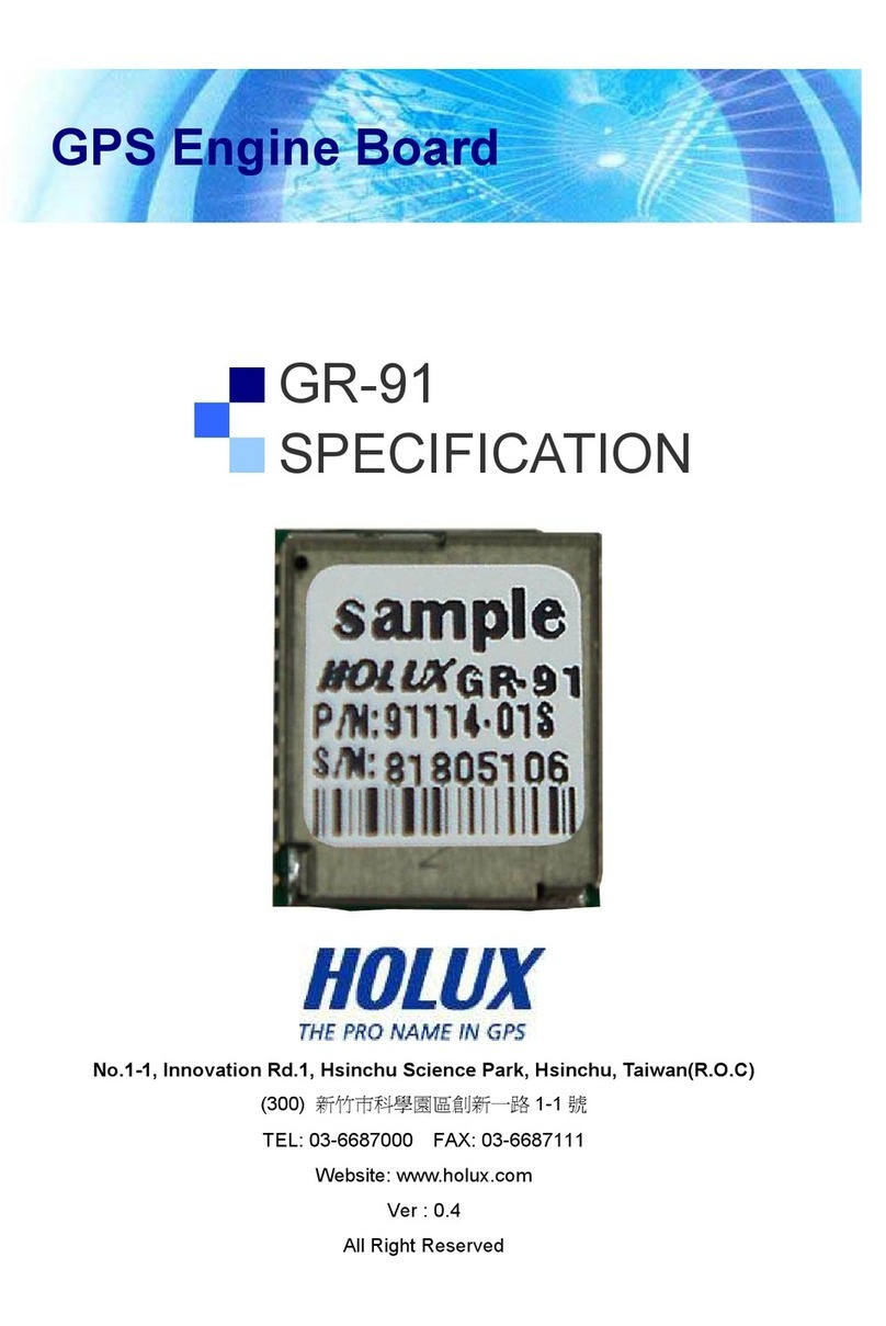 Holux GR-91 SPECIFICATION V0.4 User manual Holux GR-91 SPECIFICATION V0.4 User manual