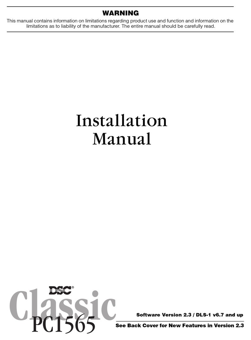 DSC PC1565 - VERSION 2.3 installation manual