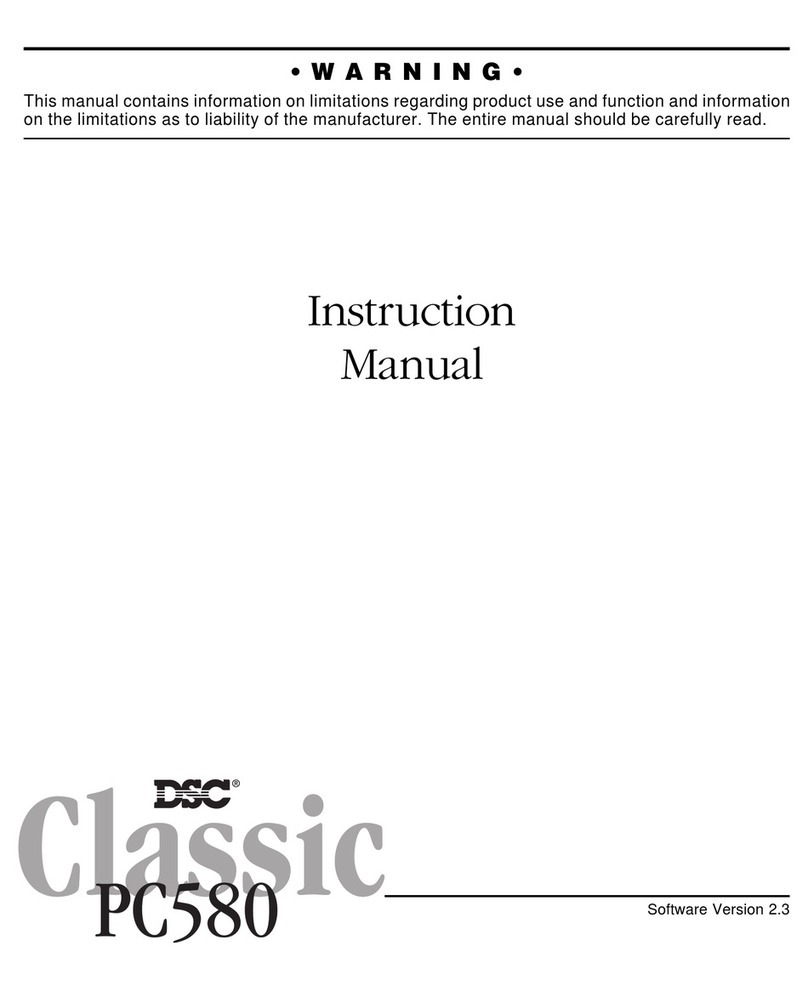 DSC Classic PC580 User manual