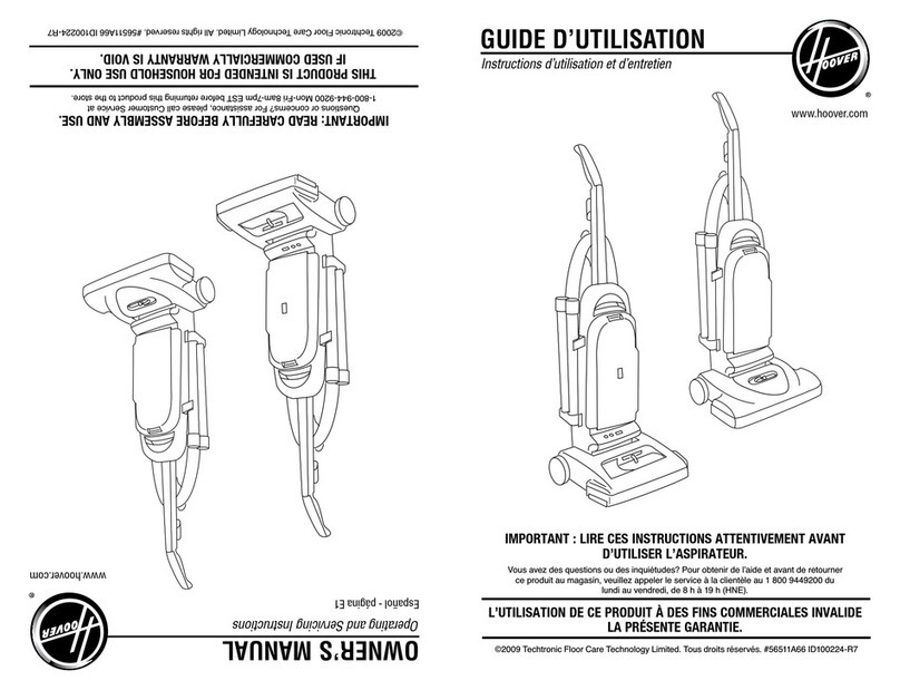Hoover U5473 User manual