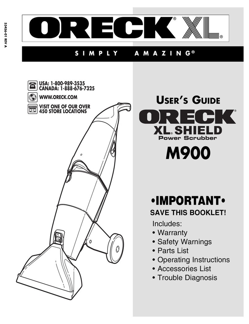 Oreck XL Shield Power user guide