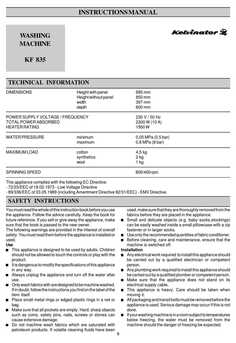 Kelvinator KF835 User manual