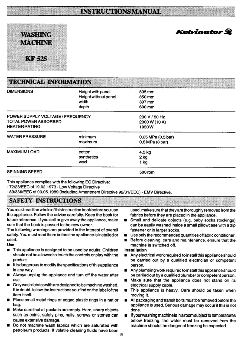 Kelvinator KF525 User manual