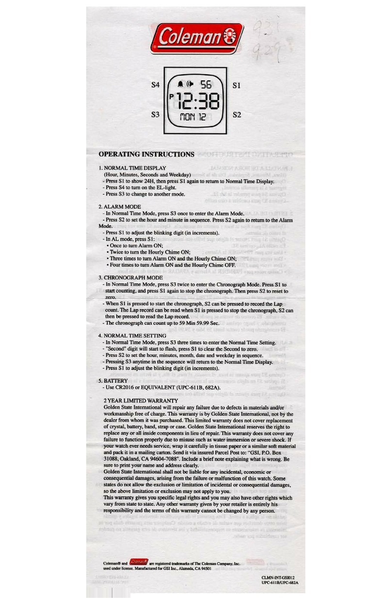 Coleman 40-929 operating instructions