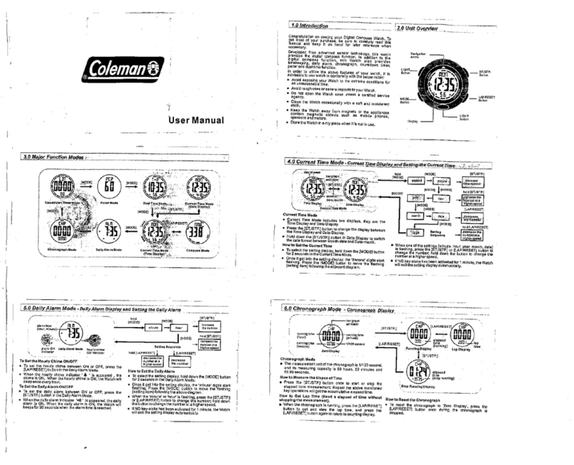 Coleman 40-922 User manual Coleman 40-922 User manual
