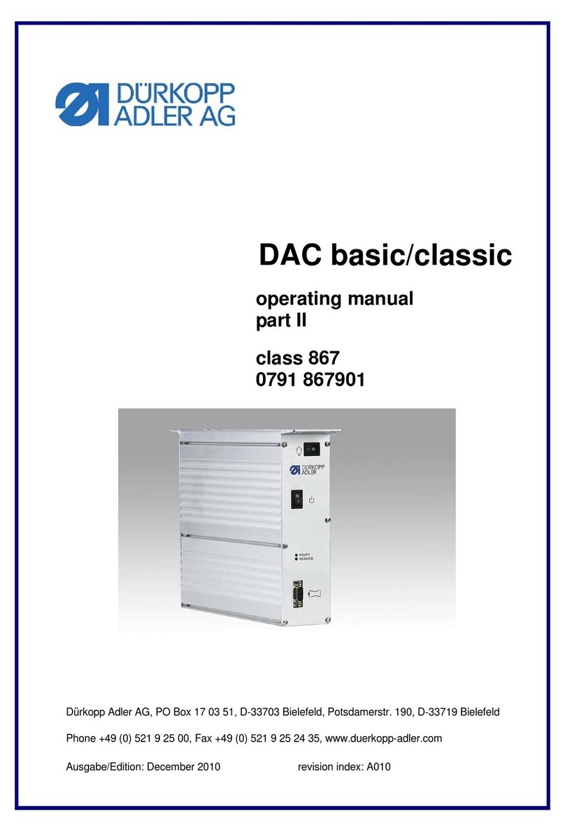DURKOPP ADLER DAC BASIC - CLASS 271  PART II V 12-2010 User manual