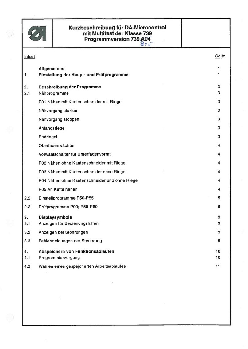 DURKOPP ADLER 739 User manual