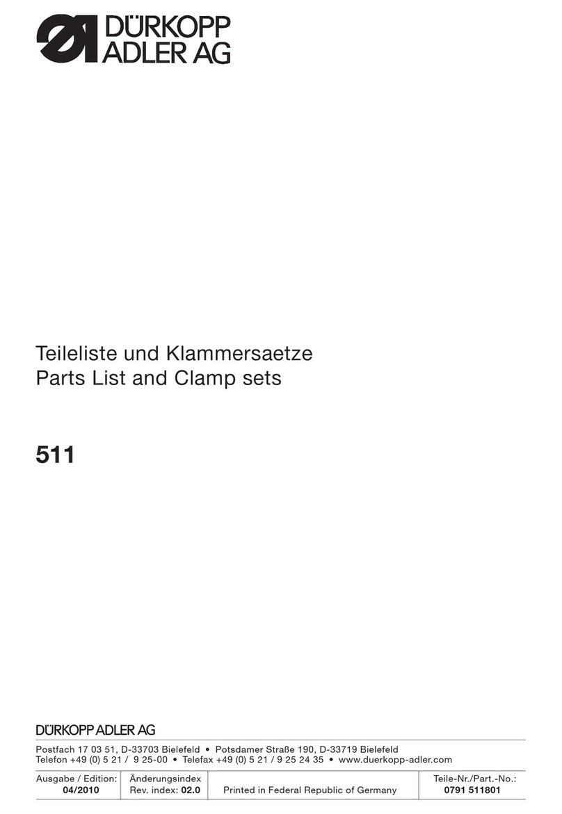 DURKOPP ADLER 511 - parts list DURKOPP ADLER 511 - parts list