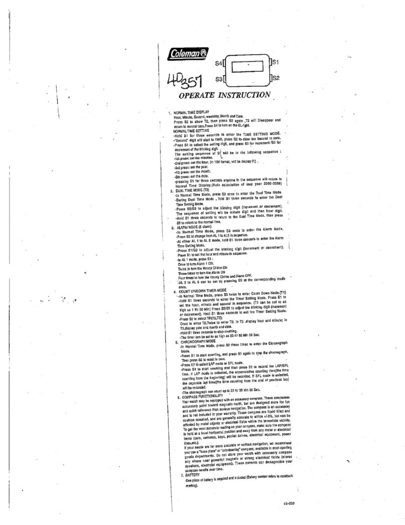 Coleman 40-357 User manual