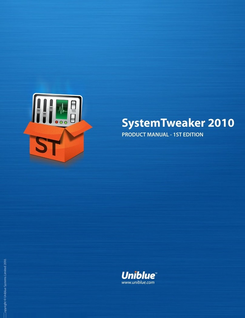 UNIBLUE SYSTEMTWEAKER 2010 - V1 product manual