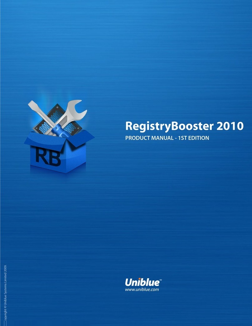 UNIBLUE REGISTRYBOOSTER 2010 - V1 product manual UNIBLUE REGISTRYBOOSTER 2010 - V1 product manual