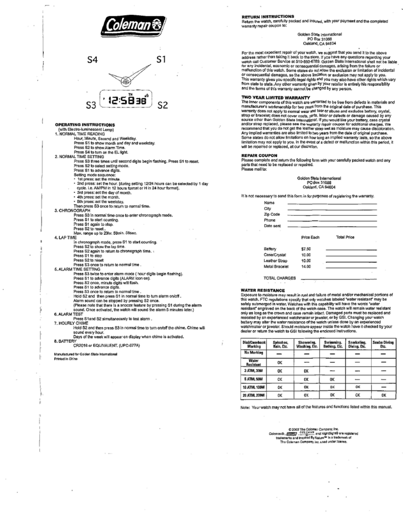 Coleman 40-114 User manual Coleman 40-114 User manual