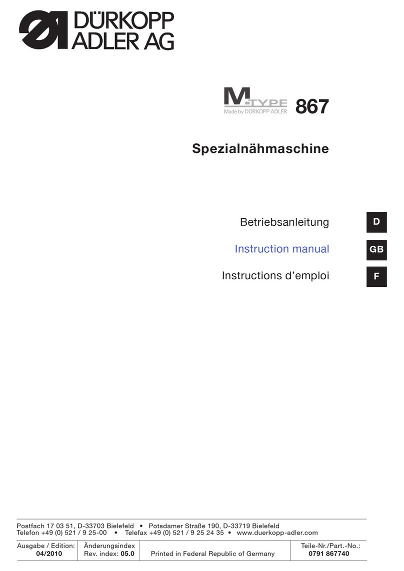 DURKOPP ADLER 867 User manual