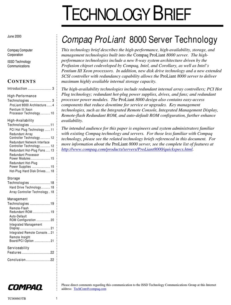 Compaq ProLiant 8000 User manual
