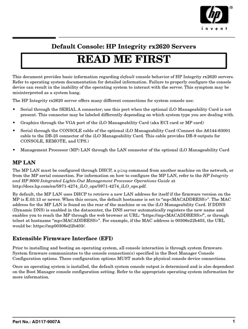 HP Integrity rx2620 Read me first