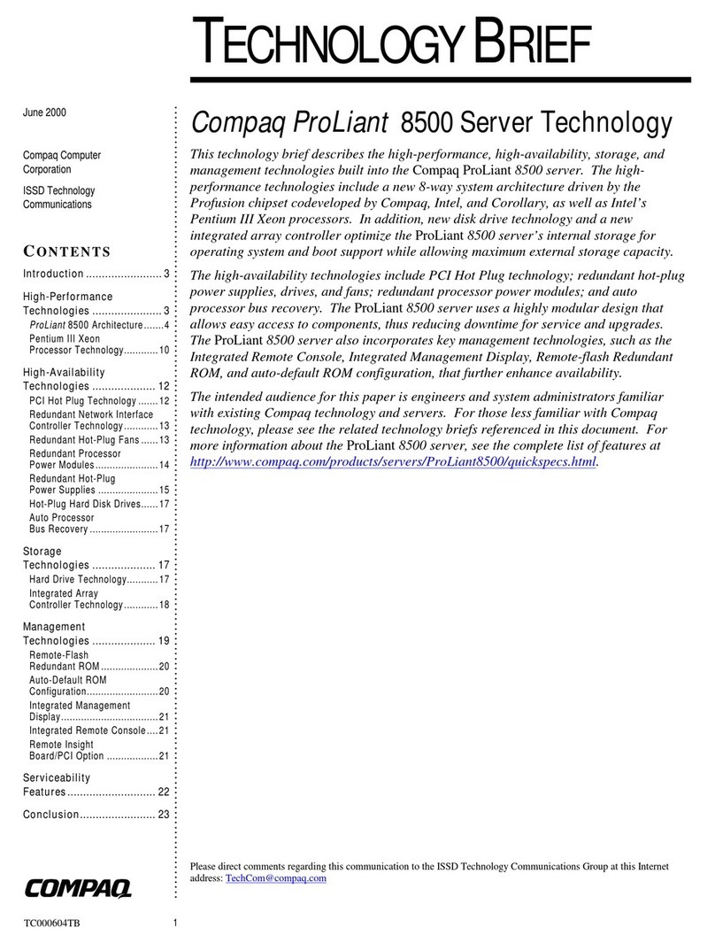 Compaq ProLiant 8500 Technology brief