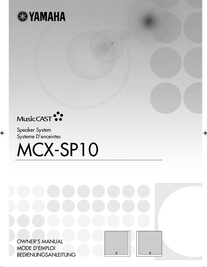 Yamaha MCX-SP10 - Left / Right CH Speakers User manual