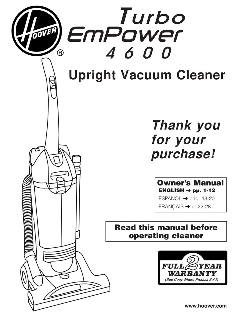 Hoover U5268 User manual