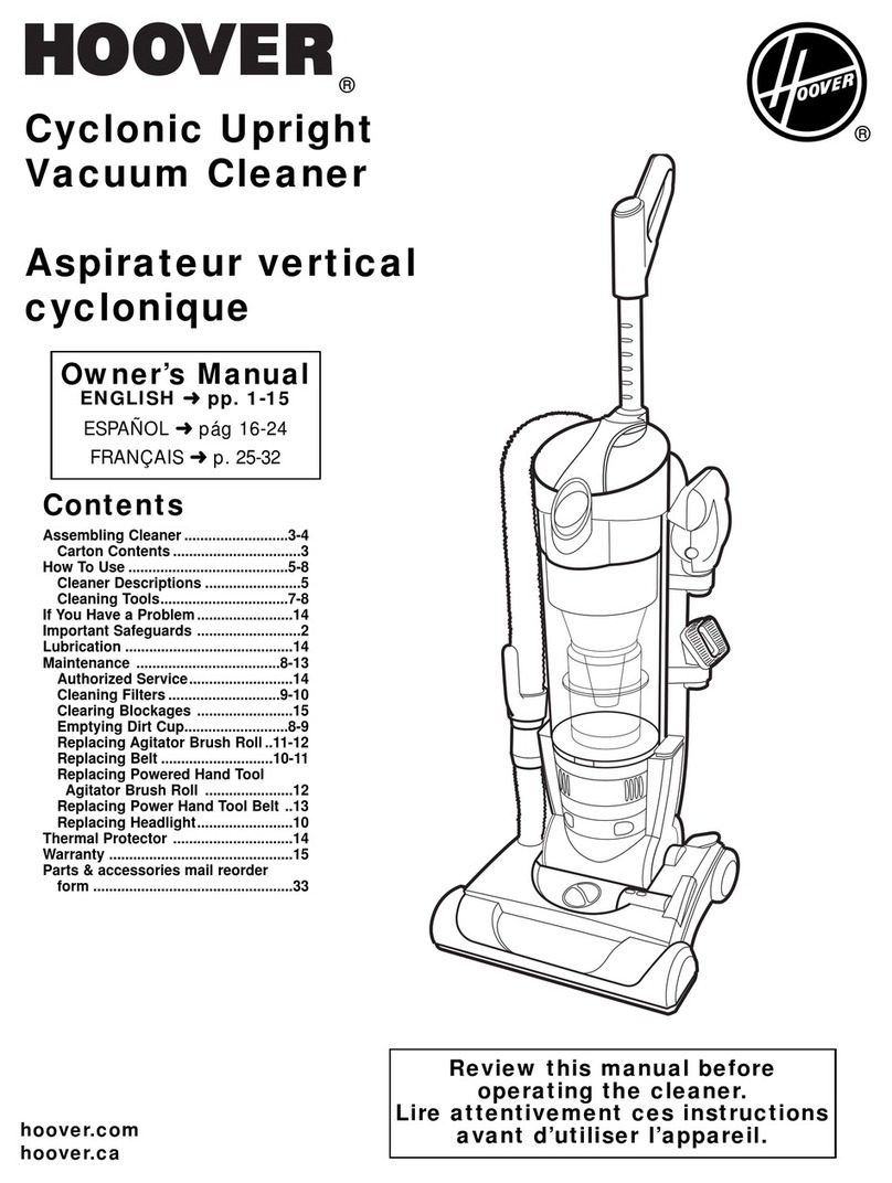 Hoover U5194 User manual Hoover U5194 User manual