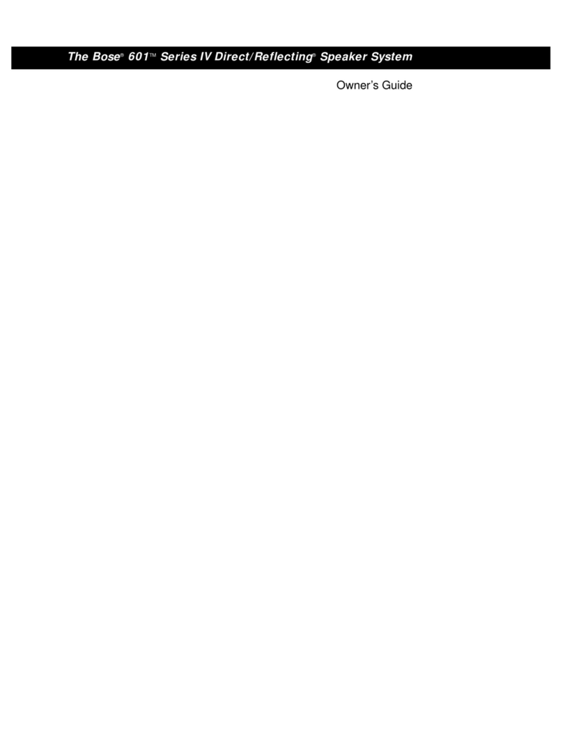 Bose 601Series IV User manual