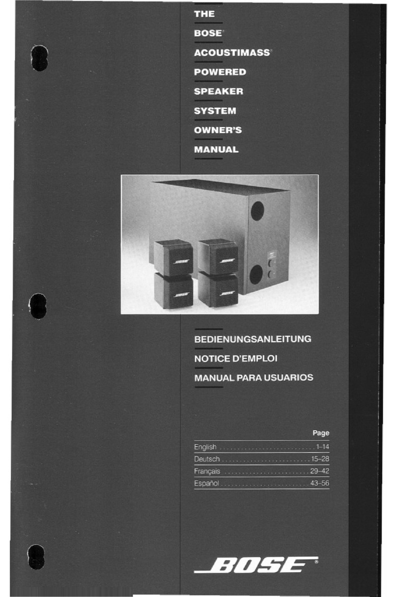 Bose Acoustimass Powered User manual