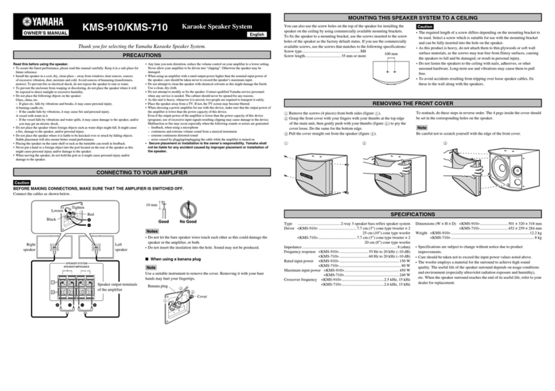 Yamaha KMS-710 owner's manual