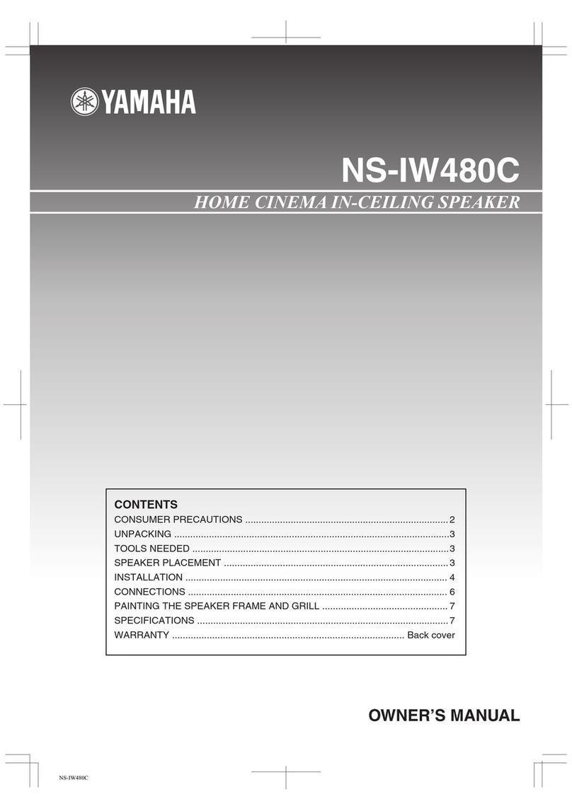 Yamaha IW480C - NS Left / Right CH Speakers User manual
