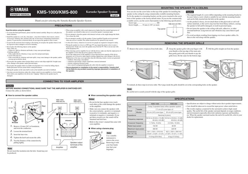 Yamaha KMS-1000 User manual