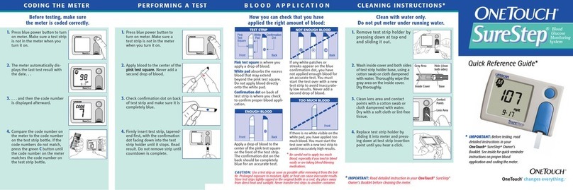 OneTouch SURESTEP Quick reference guide