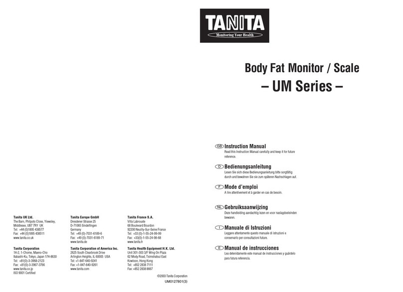 Tanita UM User manual