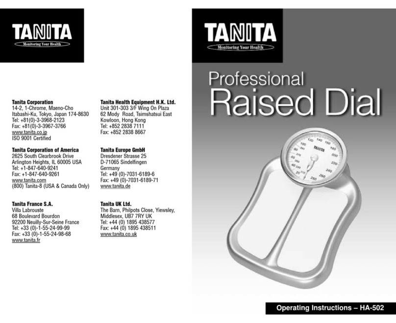 Tanita HA 502 User manual