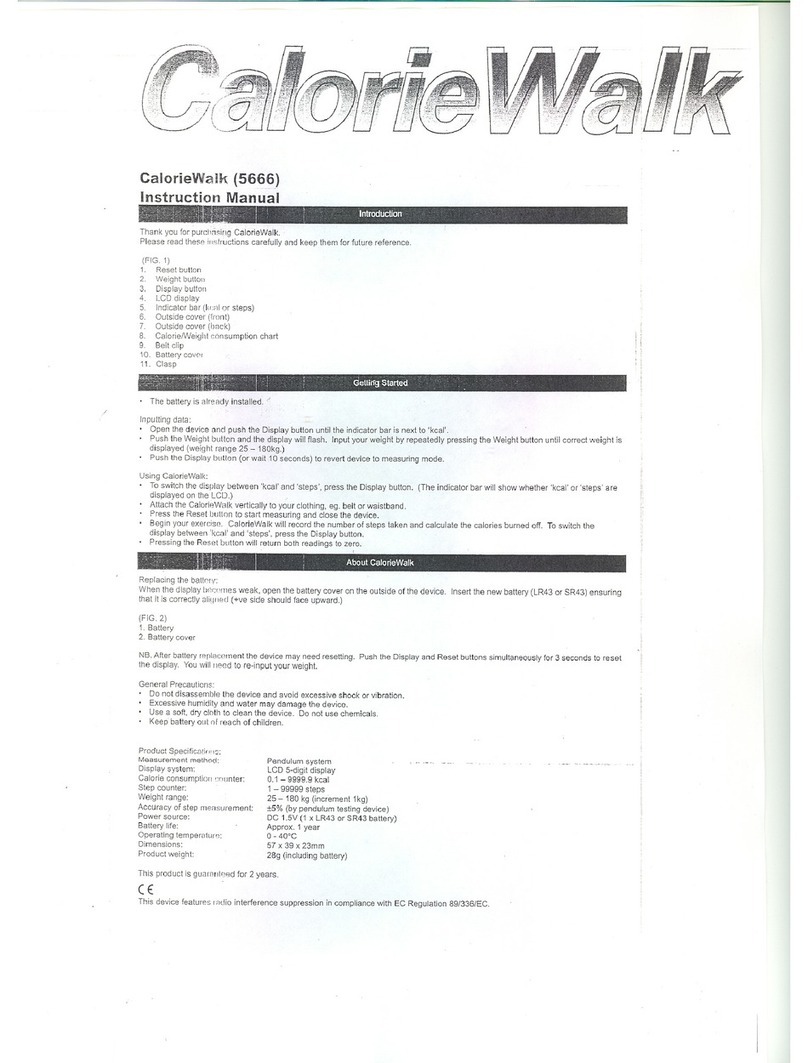 Tanita CALORIEWALK 5666 manual