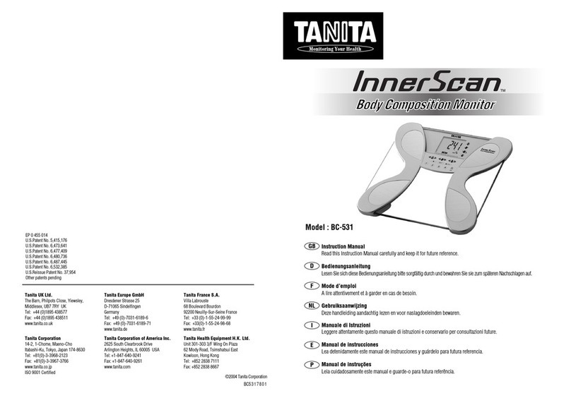 Tanita BC 531 INNERSCAN instruction manual