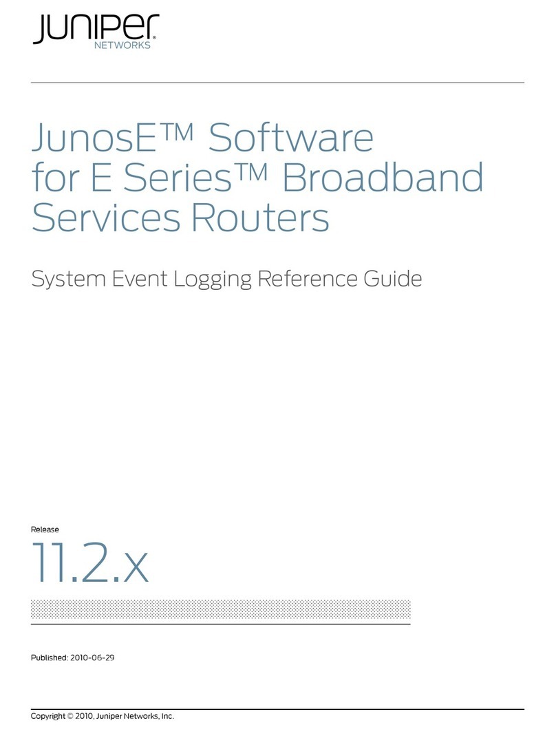 Juniper JUNOSE SOFTWARE 11.2.X - SYSTEM EVENT LOGGING ... User manual Juniper JUNOSE SOFTWARE 11.2.X - SYSTEM EVENT LOGGING ... User manual