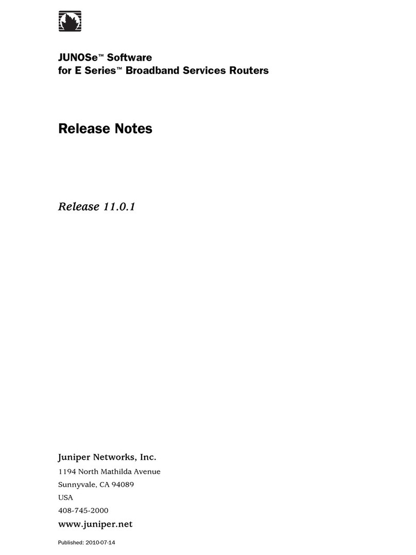 Juniper JUNOSE SOFTWARE 11.0.1 - S 7-14-2010 Instruction Manual Juniper JUNOSE SOFTWARE 11.0.1 - S 7-14-2010 Instruction Manual