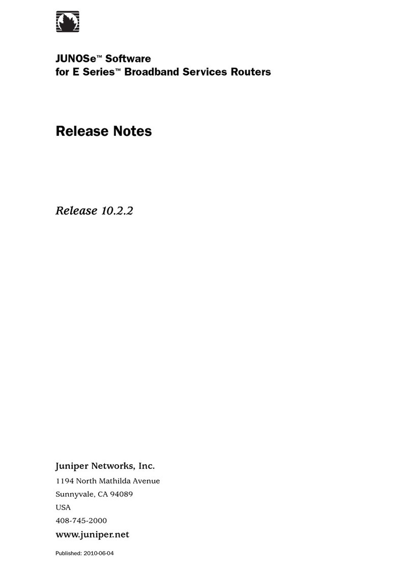 Juniper JUNOSE SOFTWARE 10.2.2 - S 6-4-2010 Instruction Manual