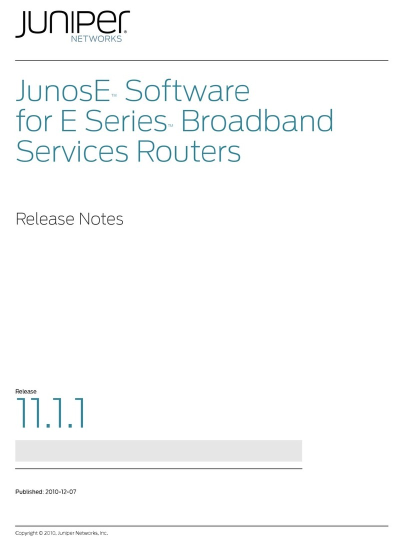 Juniper JUNOSE FOR E SERIES BROADBAND SERVICES ROUTERS - S... Instruction Manual