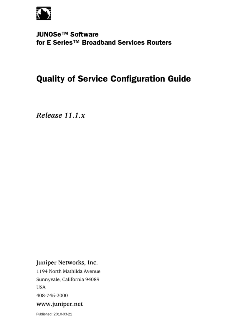 Juniper JUNOSE 11.1.X - QUALITY OF SERVICE CONFIGURATION GUIDE... User manual