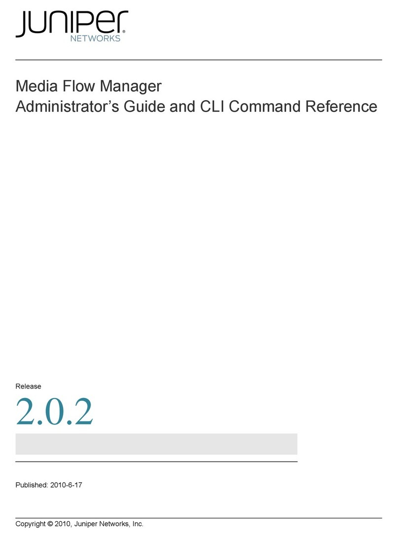 Juniper MEDIA FLOW MANAGER 2.0.2 - ADMINISTRATOR S GUIDE AND... Administrator's guide